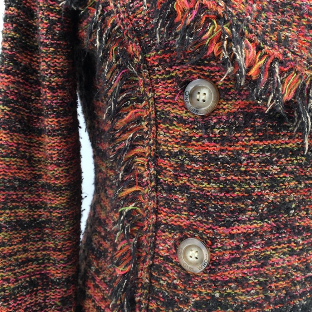 Anthropologie One Girl Who Fringe Sweater Jacket - Picture 4 of 8
